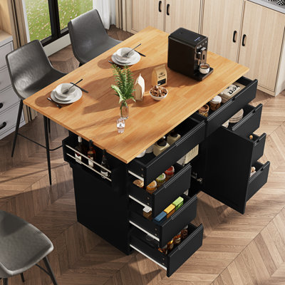 122 cm W Kitchen Island with Top