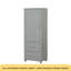 Grande armoire de rangement pour salle de bain, armoire de rangement autoportante avec deux tiroirs et tablette réglable, panneau de fibres à densité moyenne avec finition peinte, gris-901230111