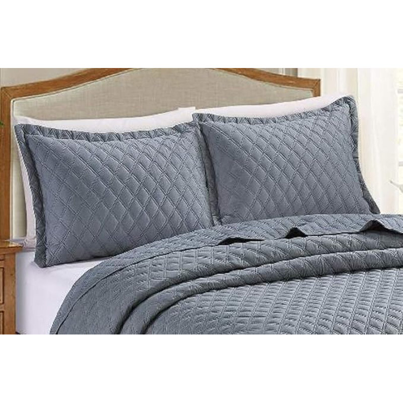 Elegant Comfort Inspiration Embossed Lightweight Bedspread Set – Soft Textured Polyester Coverlet with Pillow Shams, Pink