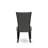 9 Piece Dining Room Table Set Includes a Rectangle Dining Table with X-Legs and 8 Dark Gotham Linen Fabric Upholstered Chairs, Wire Brushed Black 
