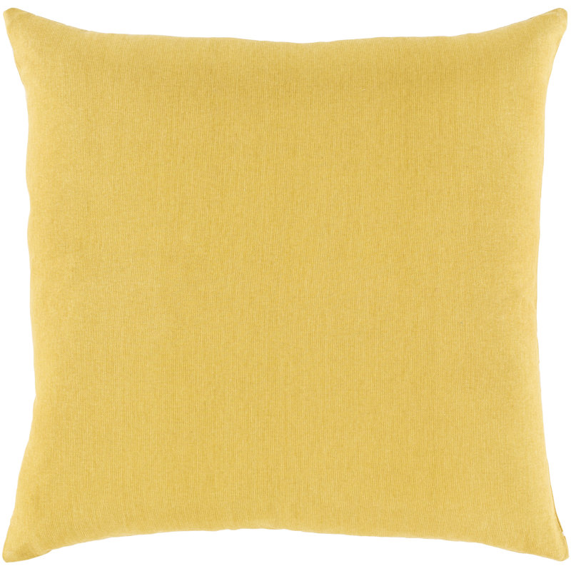 Housse de coussin en coton , Pas de bourre, Moutarde / Crème