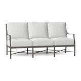 Monaco 74.5" Wide Outdoor Patio Sofa with Cushions