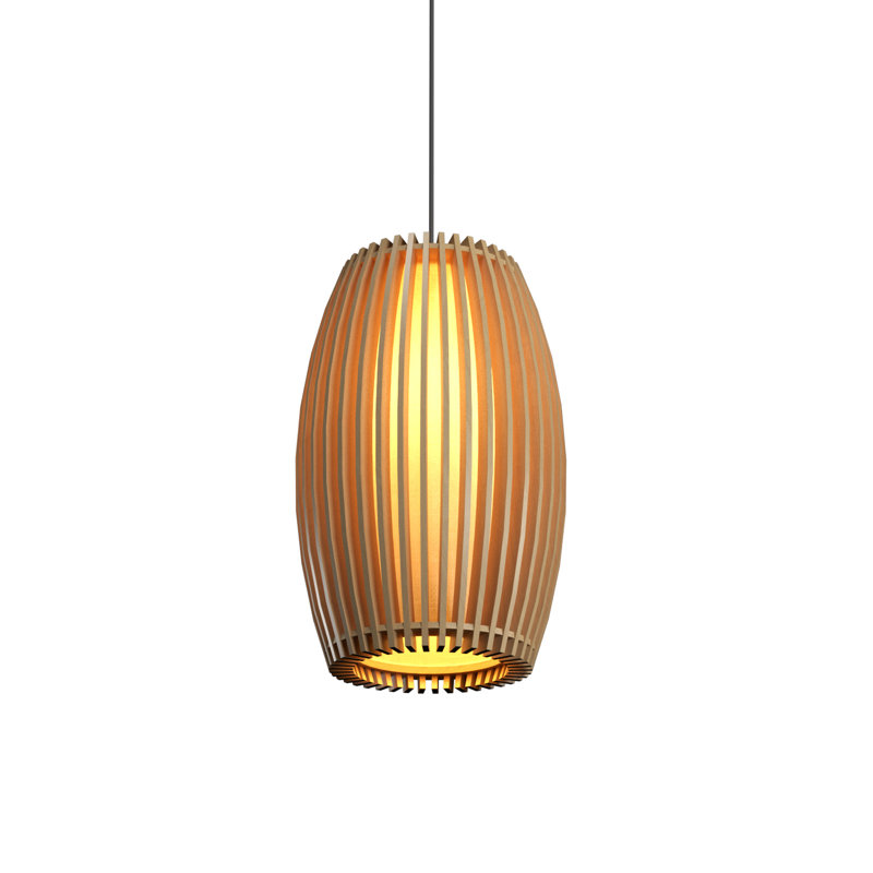 Stecche Di Legno 1 - Light Pendant, 11.7" H x 7.8" W x 7.8" D, Maple