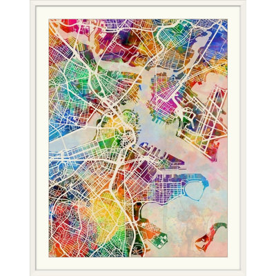 «Boston Massachusetts Street Map» par Francy, impression