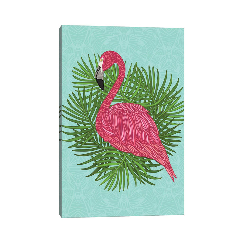 Pink Tropical Flamingo by Angelika Parker - Wrapped Canvas Print, 66.04 cm H x 45.72 cm W