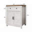 Washed Wood Farmhouse Barn-Door Storage Cabinet-1335606013