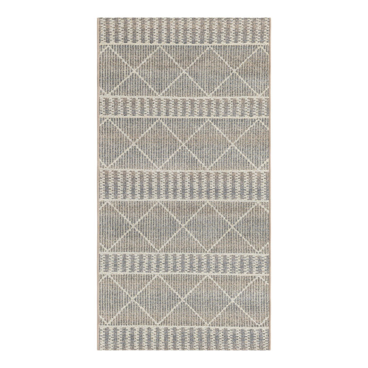 Azed Washable Striped Indoor / Outdoor Rug