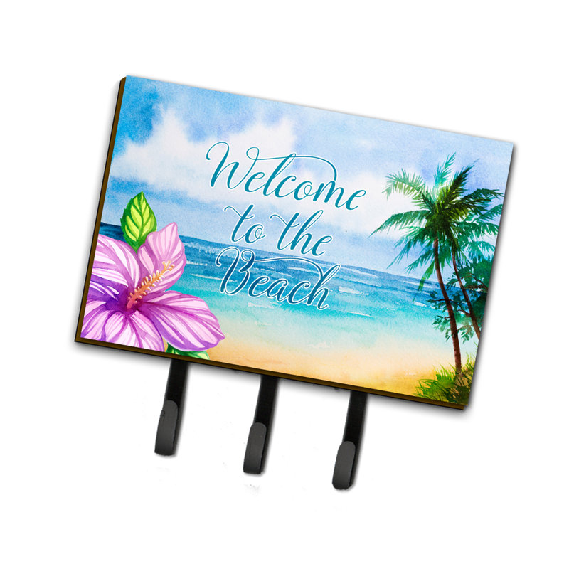 Metal Wall Organizer with Key Hooks