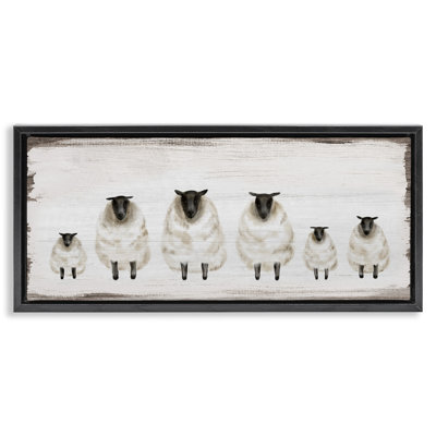 "Rustic Country Sheep Herd", art mural sur toile flottante par Daphne Polselli