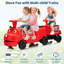 2 places 12V pour enfants sur un train sans rail avec chariot, siège réglable, musique, lumières DEL et rangement pour tout-petits de 3 ans et plus