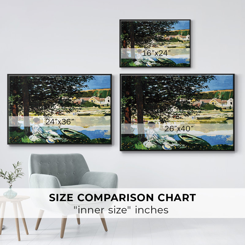 Monet sur toile, Noir, H 41 po x l 27 po x P 2 po