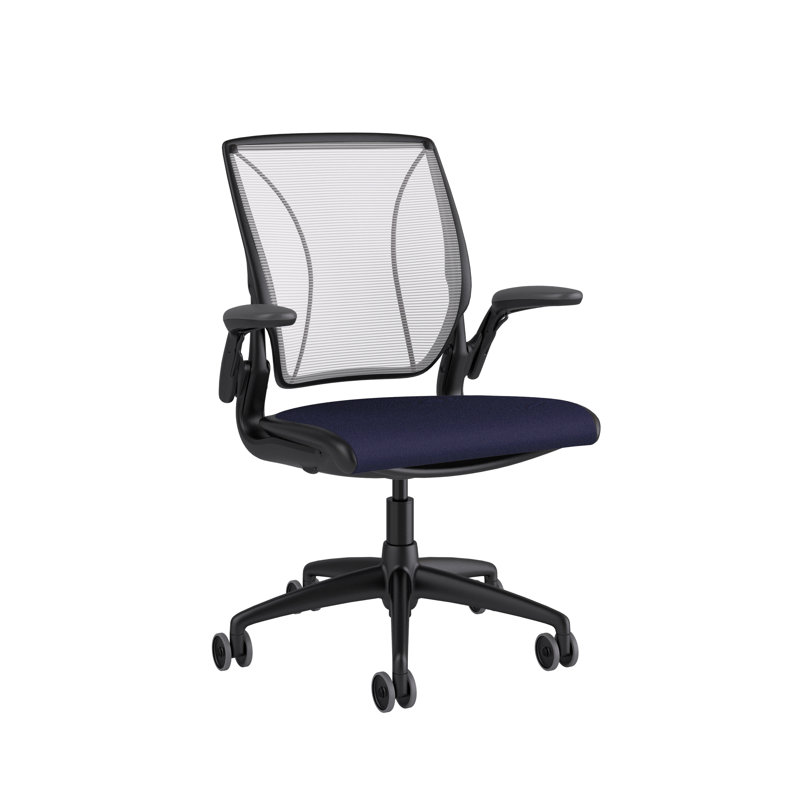 Mesh Task Chair, Black, Pinstripe/White, Pinstripe/White