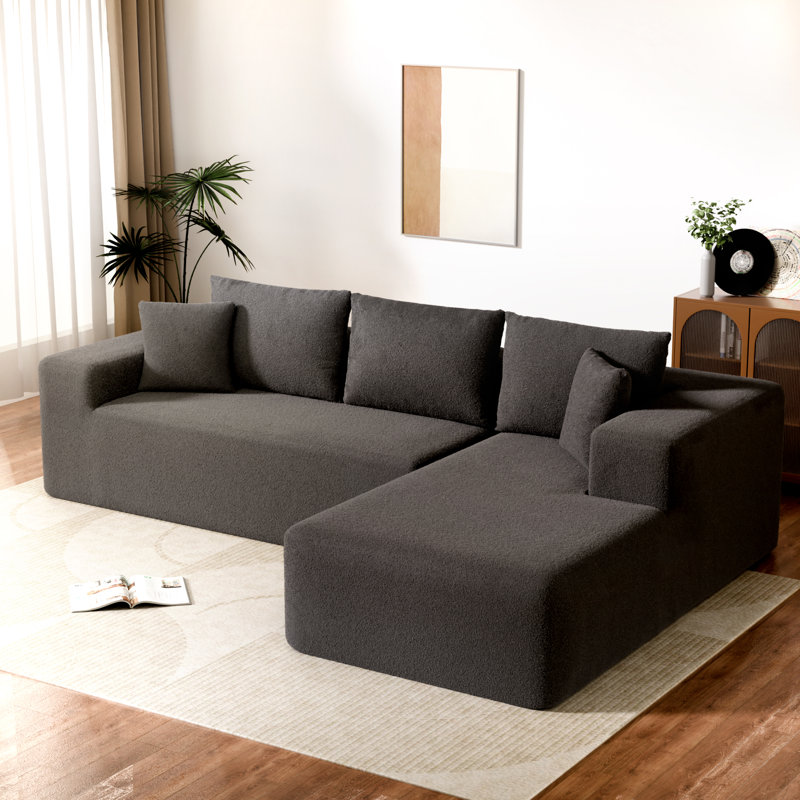 Canapé compressé sans squelette en chenille - sans assemblage, éponge haute densité, conception peu encombrante pour les appartements et les salons