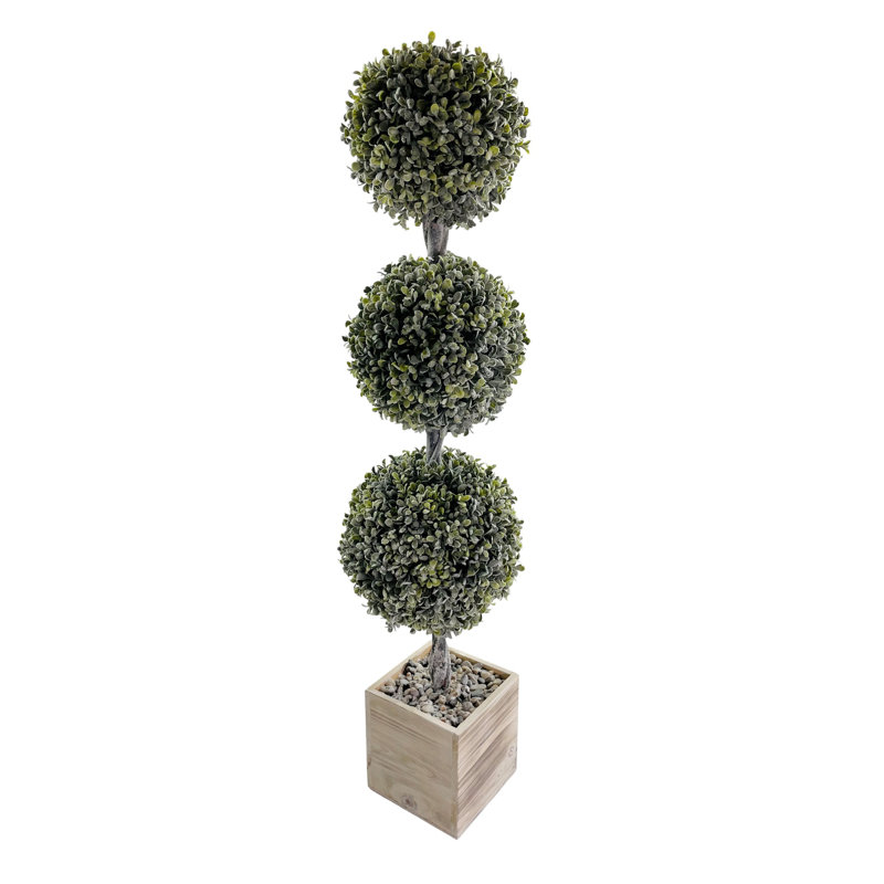 36'' Faux Boxwood Topiary in Planter