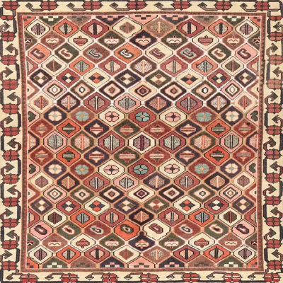 Tapis traditionnel rouge / beige Lavely