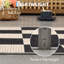 Tapis lavable en damier avec envers antidérapant-1992772913-1992772916