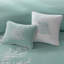 Ensemble d'édredon surdimensionné en jacquard de coton turquoise