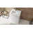 Badeloft Rectangular Stone Resin Freestanding Pedestal Bathroom Sink SB-04-A-G in Glossy White-71525545