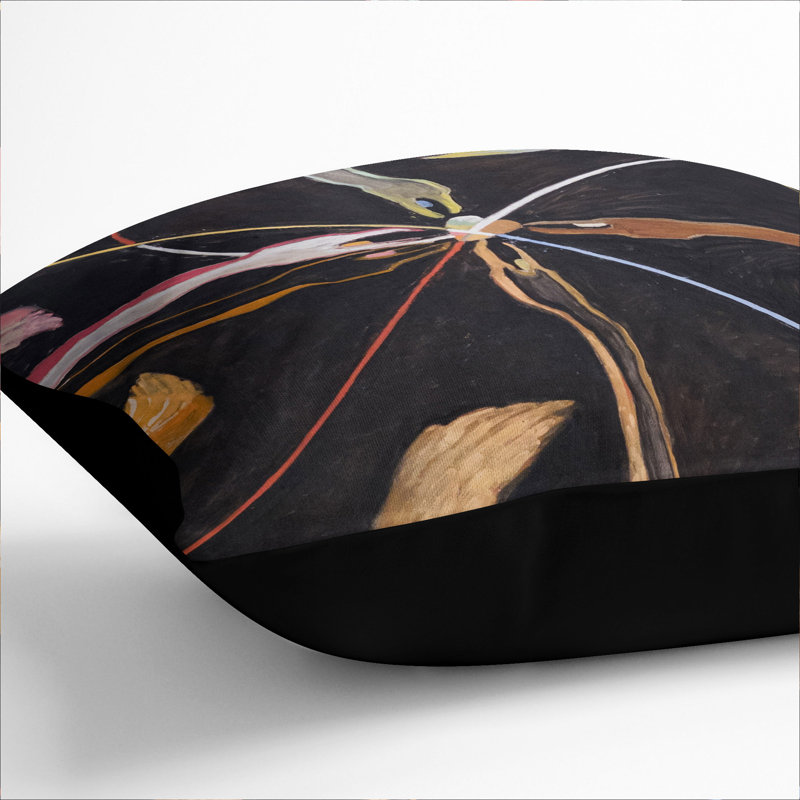 The Swan No.7 Scatter Cushion with Filling, 55cm H x 55cm W x 20cm D, Black
