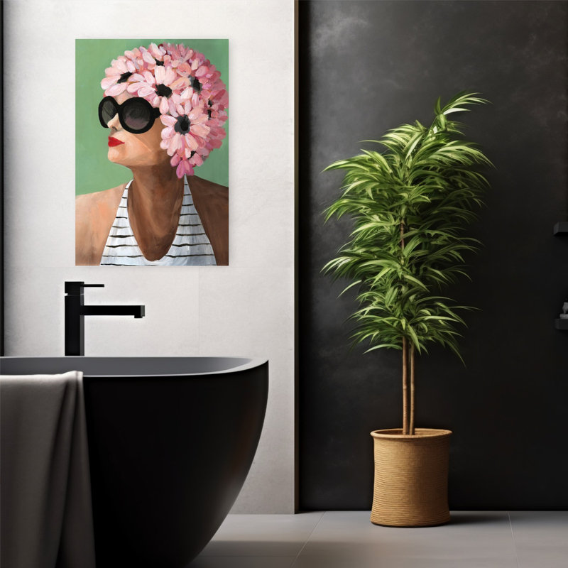 Pucker, rétro, été, art tropical, H 24 po x l 16 po