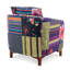 Charlston Upholstered Armchair with Footstool-722006576
