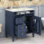 Meuble-lavabo moderne avec lavabo supérieur, 2 tiroirs, tiroir basculant et armoire de rangement