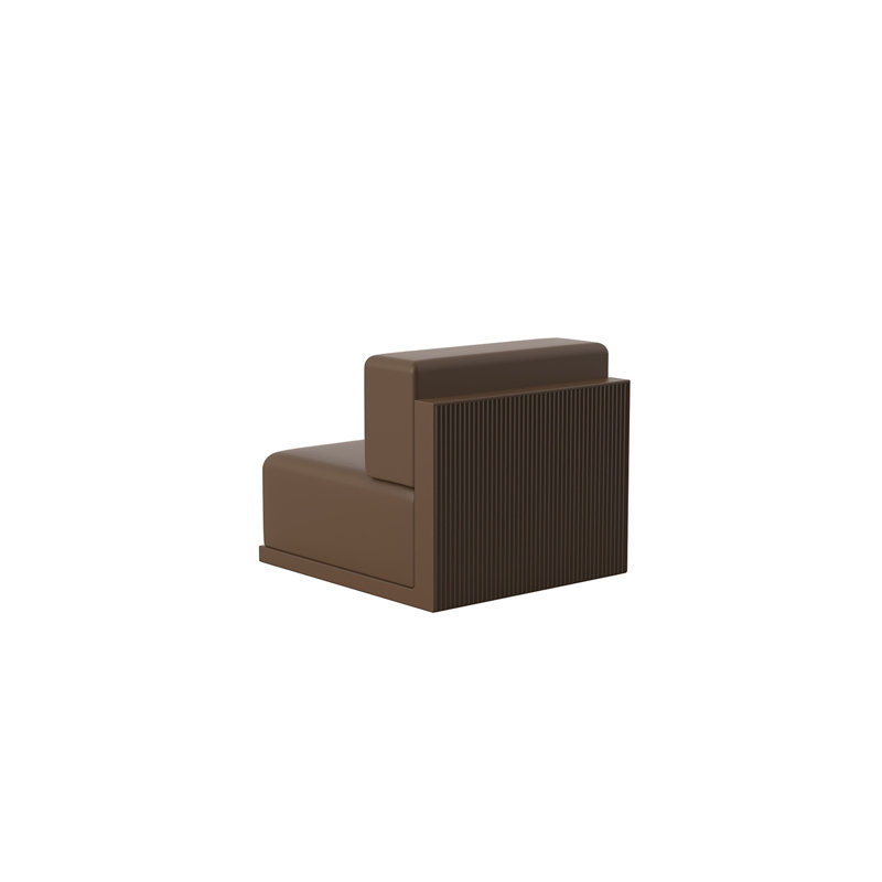 Section de patio sans accoudoirs avec coussin Gatsby, Bronze