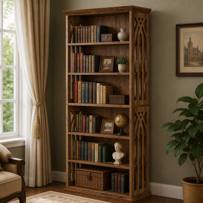 6-Tier Bookshelf, 75" Bookcase Display Shelves Storage Etagere