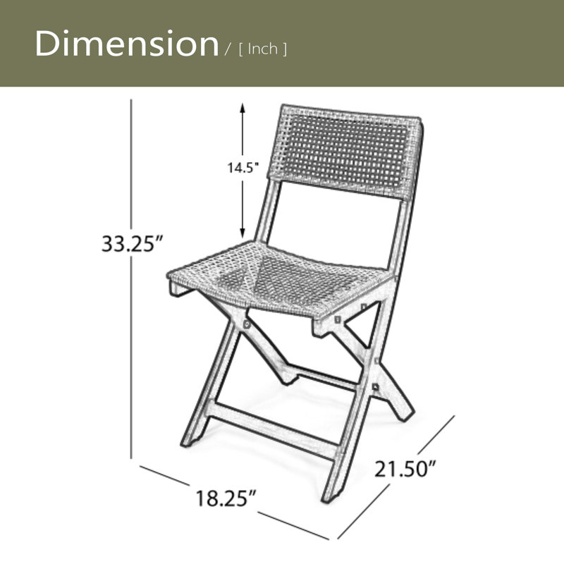  Chaise bistro Hillside, ensemble de 2, Brun / Gris