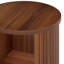  Round Table With Sliding Door Cabinet, Side Table With 2-Tier Storage Shelf For,Small Coffee Table/Nightstand-1683948403