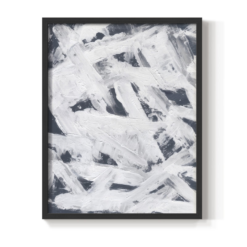 «Diving Into Indigo II», reproduction encadrée - bois massif, H 11 po x l 9 po, Noir, noir, noir, noir