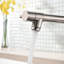 Robinet d'évier de cuisine avec robinet rétractable en nickel brossé, levier simple, construction, rotatif à 360 degrés, polyvalent