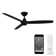 54" Blitzen 3 - Blade Smart Ceiling Fan With Remote Control Included, Works With Google Assistant, Amazon Alexa, iOS And Android APP