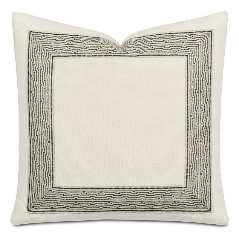 Coussin décoratif à bordure géométrique Valmont