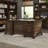 Arnoldus 72-inch 7-drawer Executive Desk Burnished Oak