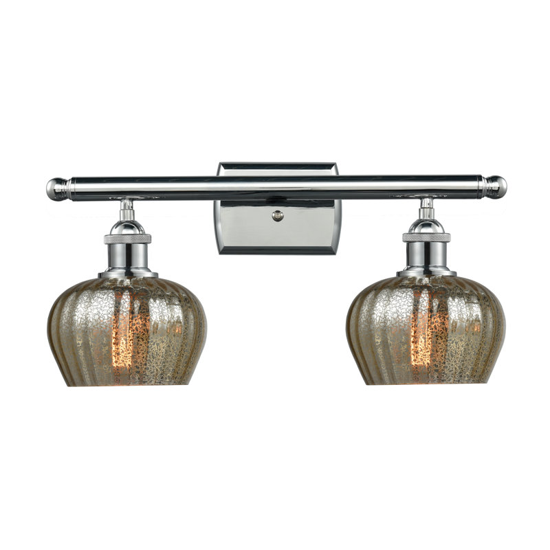 Éclairage de salle de bain à intensité variable 2 lumières Patrina, Ampoule DEL 6 watts Vinage, Fumée, Chrome poli