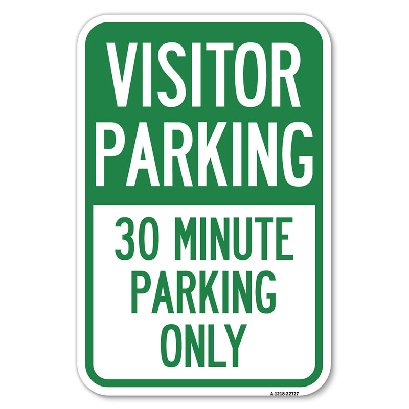 Enseigne de visiteur «visiteur» 30 minutes seulement / 22727, H 18 po x l 12 po x P 1 po