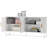 Solid wood special shape square handle design with 4 doors and double storage sideboard
