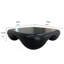 Table basse moderne en faux travertin texturé pour le salon / bureau, noir-1189606724