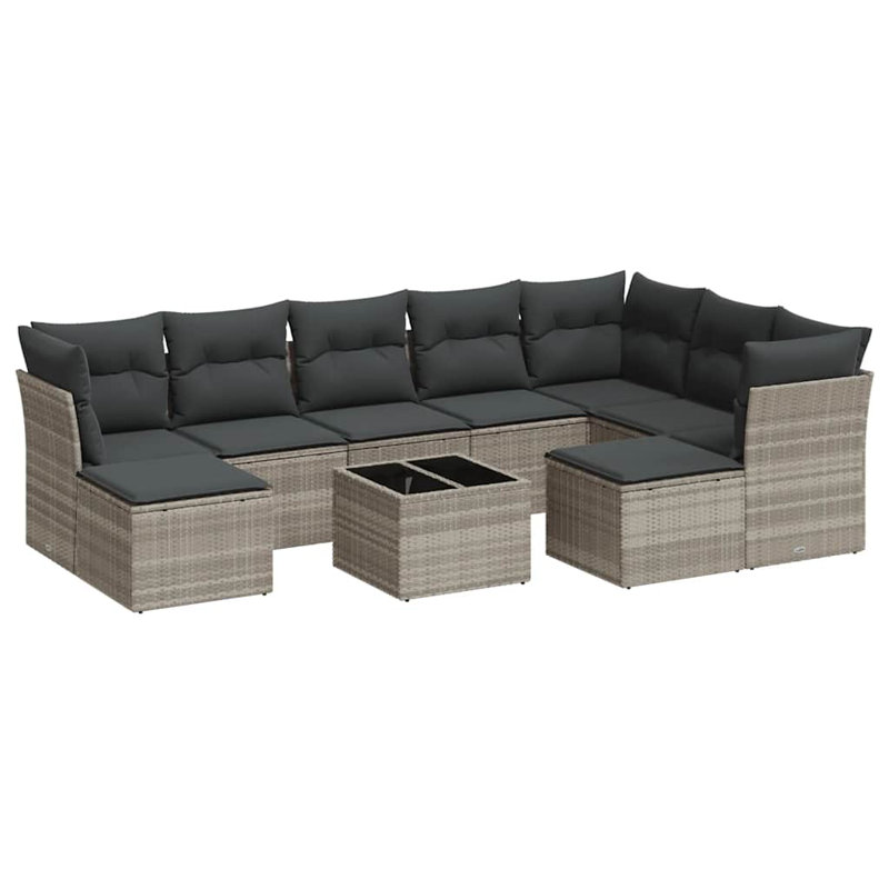  Garden Sofa Set Light Grey