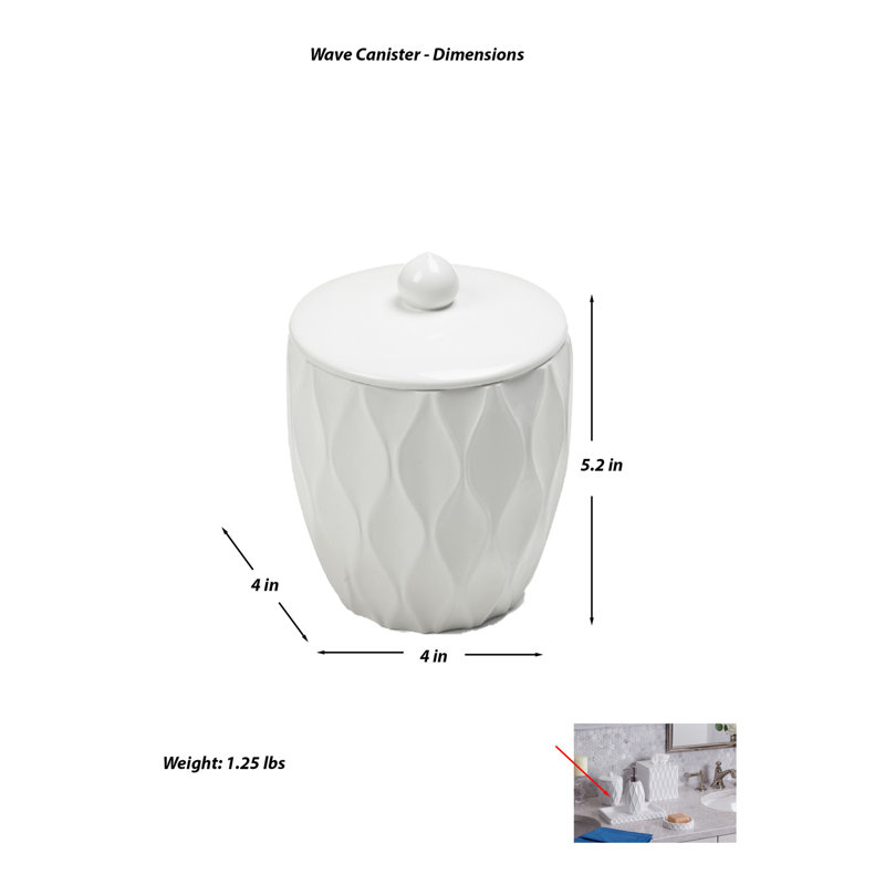 Wave 7 pc bathroom accessory set