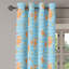 Rideau 2 panneaux à œillets East Urban Home Ocean, 50 po, bleu orange-106344366