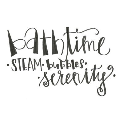 Bath Time Steam Bubbles Serenity - Wrapped Canvas Art Prints