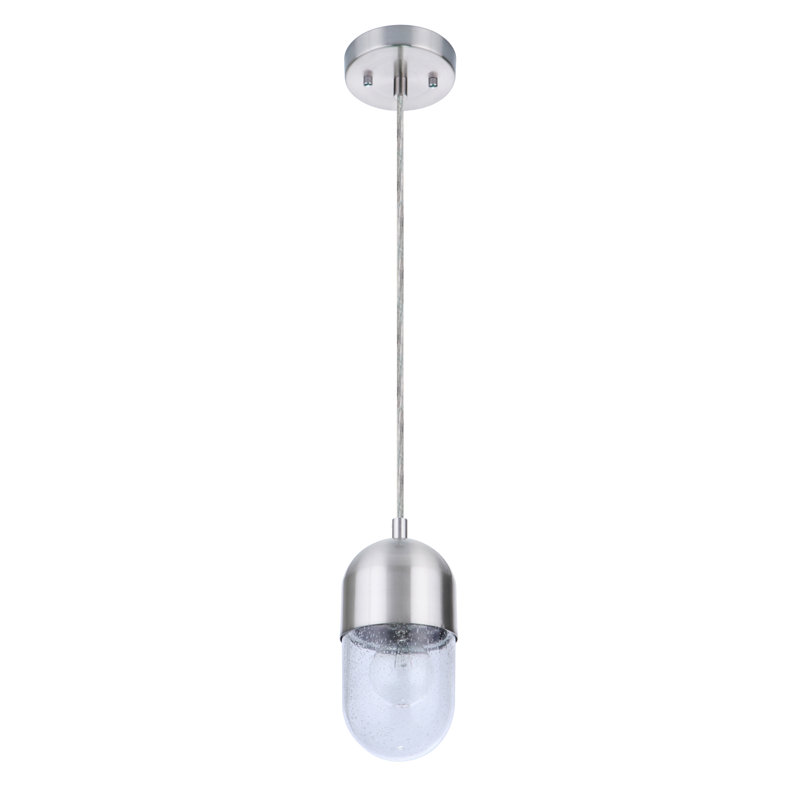 Luminaire suspendu à 1 lumière Rochel, Nickel