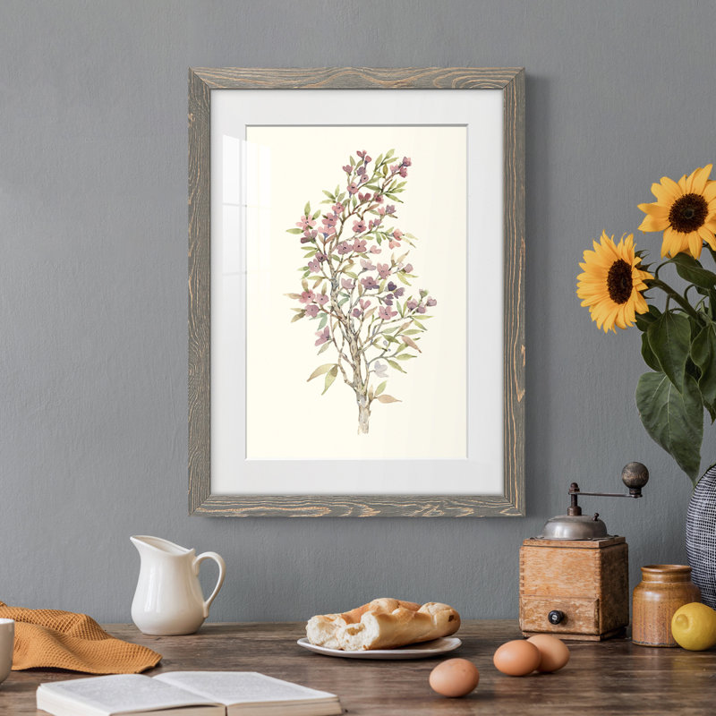 Twig Study I - cadre photo, H 38 po x l 28 po x P 1 po, Cadre gris