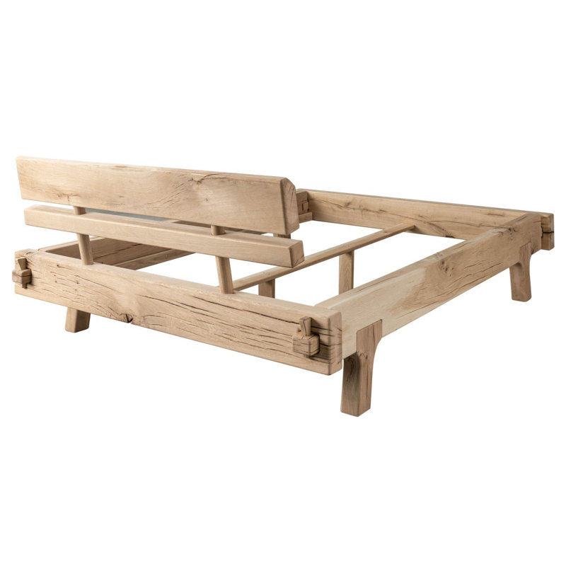 Solid Wood Storage Bed, 160 x 200 cm