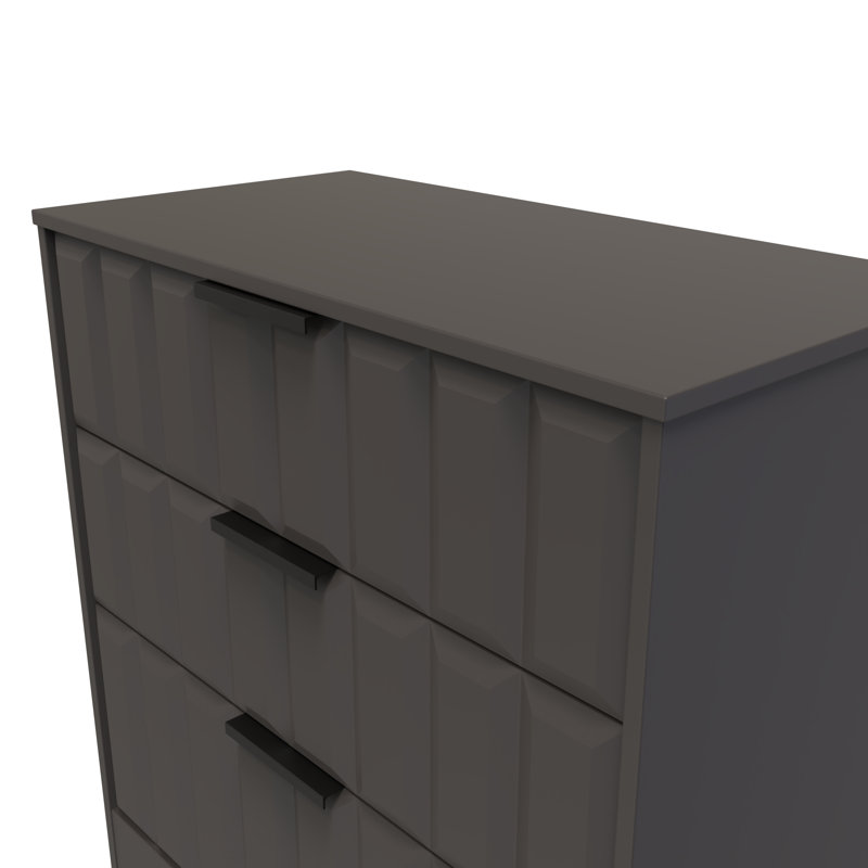 New York 3 Drawer Deep Chest (Ready Assembled), Graphite