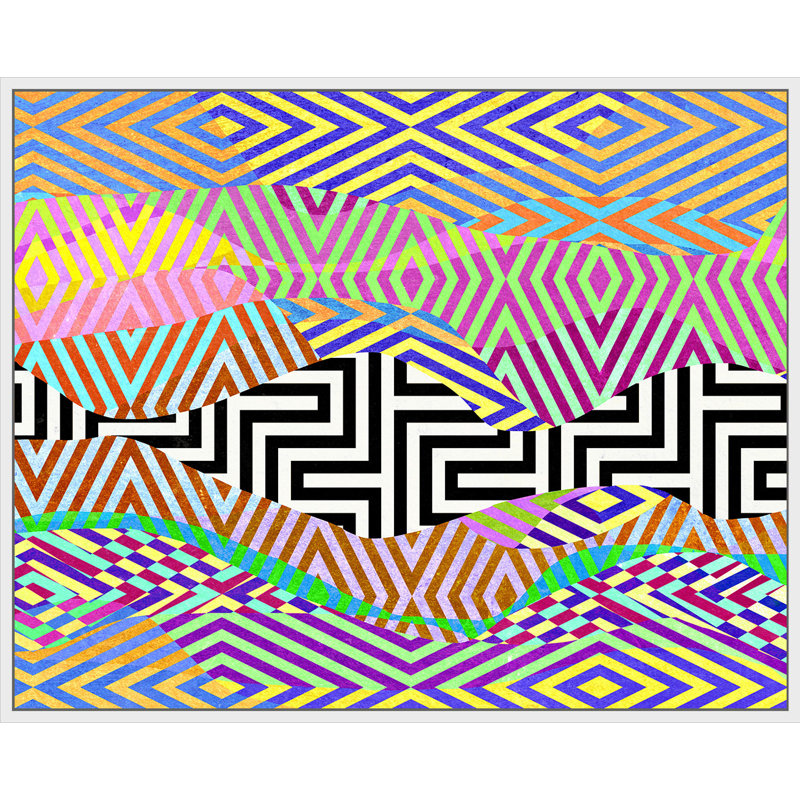 " Echo Chamber " Painting Print, 32" H x 42" W x 2" D, White
