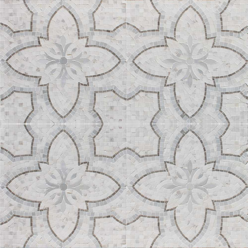 Primrose Bianco Grigio Marble Tile
