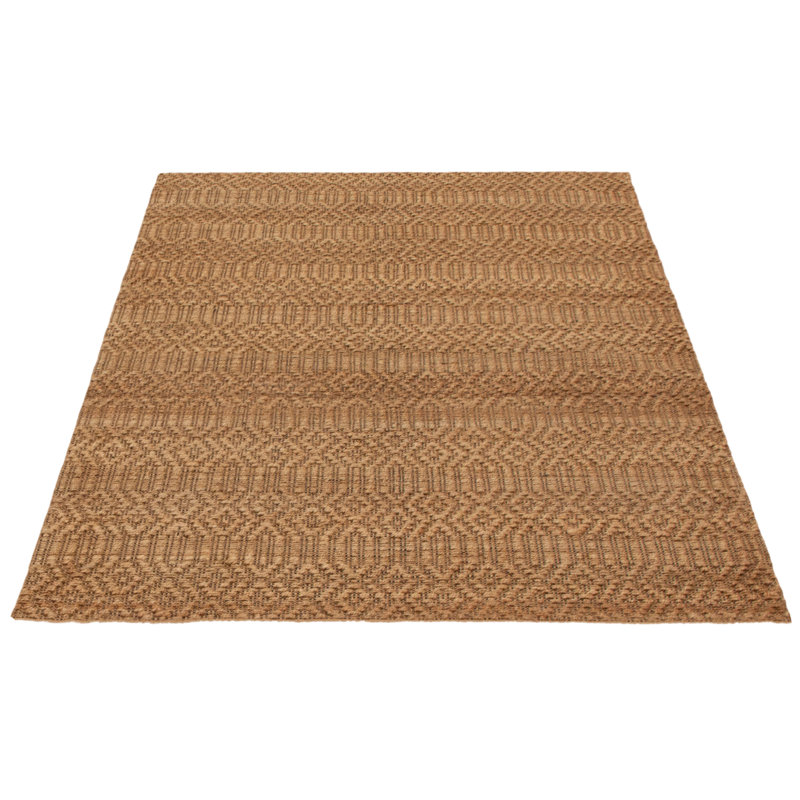 Tapis géométrique en jute tissé à plat à la main Newlyn